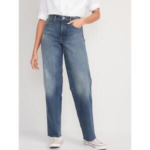 NWT Old Navy High Rise O.G. Loose Jeans Size 14 Secret Smooth Pocket Medium Blue